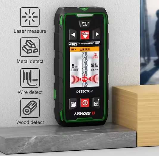 SNDWAY SW-6100GT — 2 tasi 1. Devor skaneri, Lazerli masofa o'lchagich