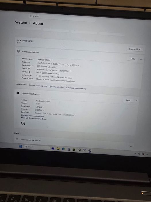 Laptop Lenovo IdeaPad – Intel i5 / 8GB RAM / Windows 11