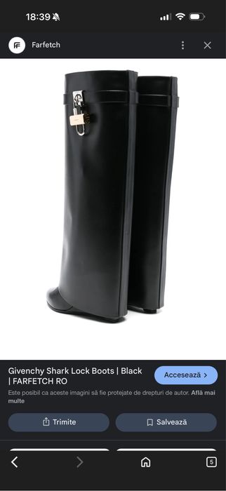 Givenchy shark lock boots black size 37 full box + receipt