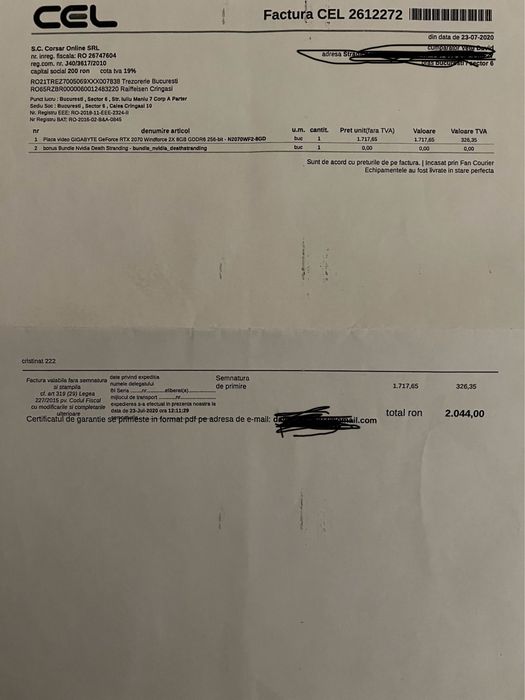 Placa video RTX 2070