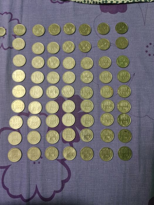 Monezi de 100, 50, 20, 10, 5, 1 leu