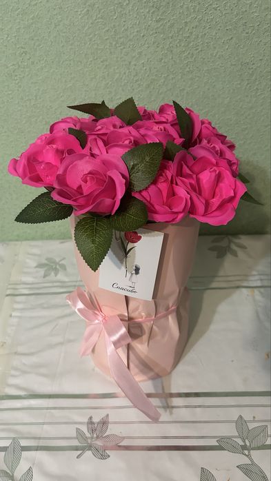 Цветы мыльные букеты 15 шт