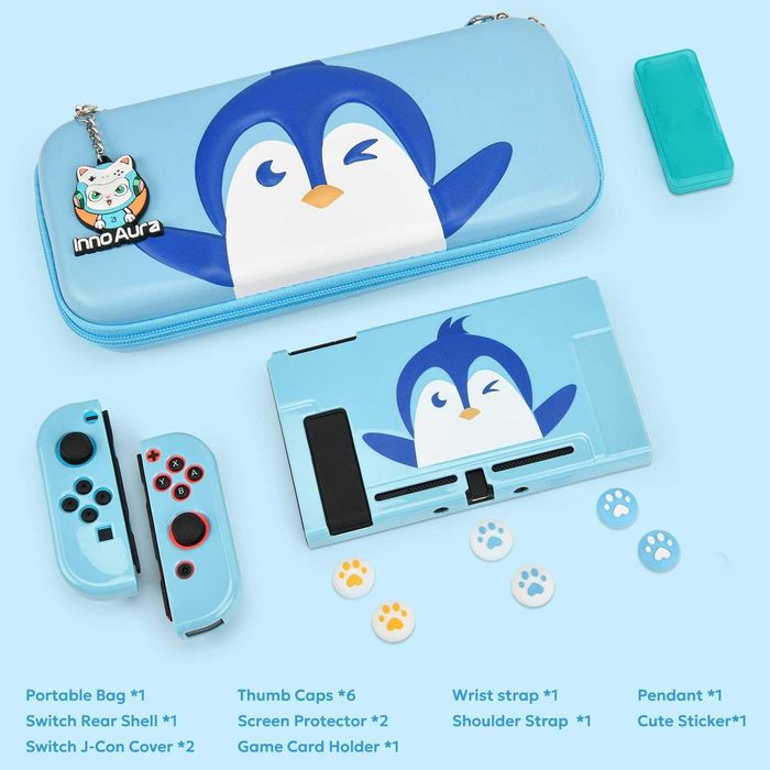 Защитен калъф за Nintendo Switch протектор за екран и много аксесоари