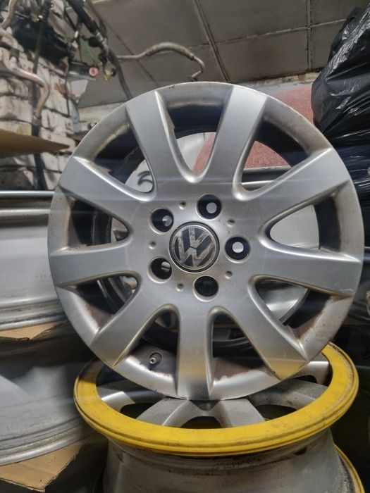 Set 4 x Jante Aliaj R15 5x112 originale vw Golf 5,6 / 6.5J ET 50 Skoda Seat