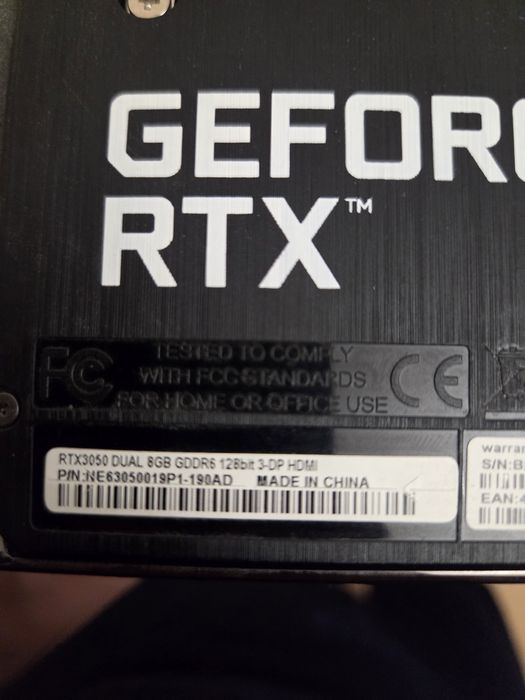Видео карта Palit 3050 rtx 8 gb duo