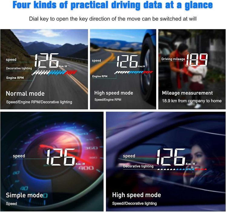 M7 Car HUD Head Up Display – OBD2 / GPS смарт дисплей за автомобил с проекция на предното стъкло