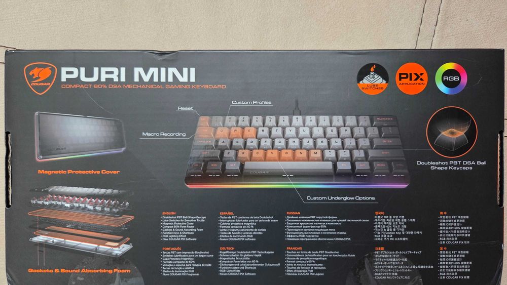 Геймърска клавиатура PURI MINI RGB Compact 60% DSA Mechanical Gaming Keyboard