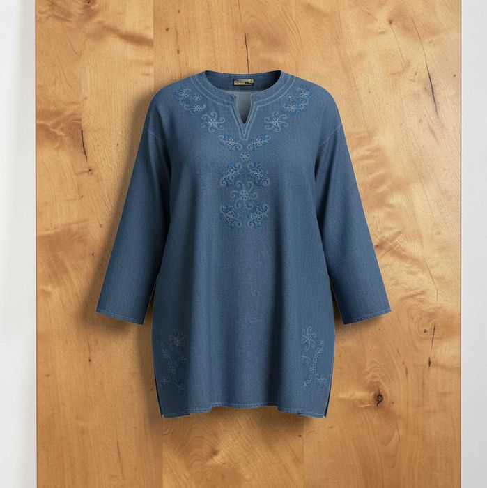 Дамска блуза - туника от дънков плат