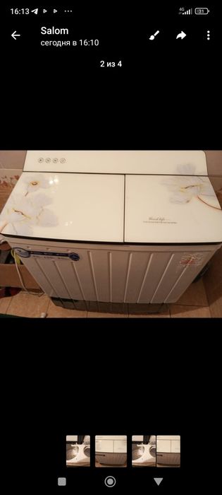 Стиральная машинка полу автомат 10 кг, б/у