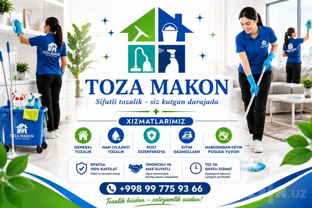 Uborka xizmati Toshkent 24/7