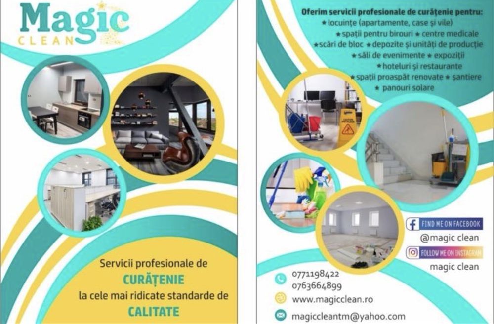 Servicii profesionale de curatenie pentru birouri, scari de bloc, gradinite, spatii comerciale sau case si apartamente