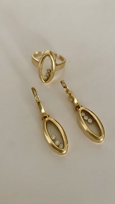 Комплект из желтого золота