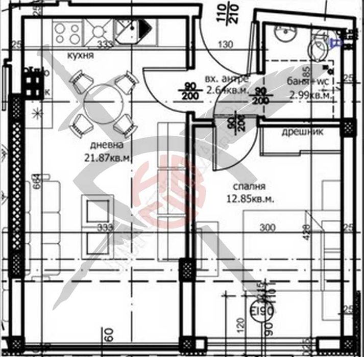 Продава се Двустаен апартамент в Варна, Левски - 58 кв.м за 1811 €/кв.м - Снимка #1