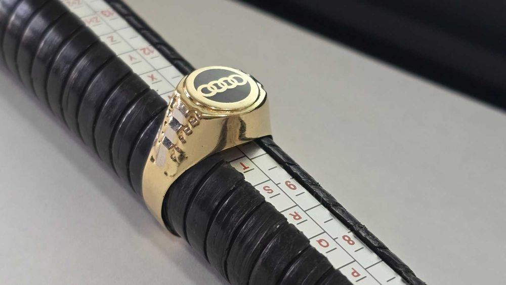 Златен мъжки пръстен 14 карата Audi