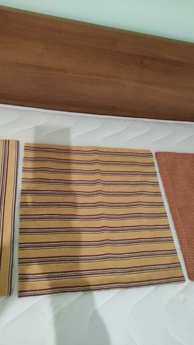 3 бр. калъфки за декоративни възглавници с цип-плътна материя