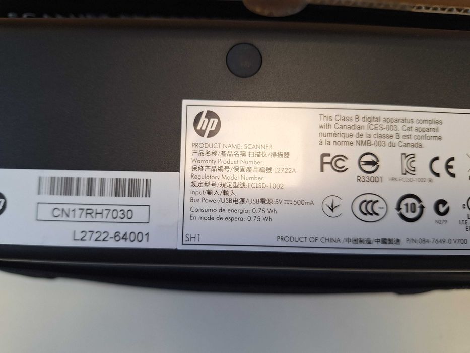 Scanner portabil HP ScanJet Professional 1000 L2722A A4 duplex USB 600 dpi