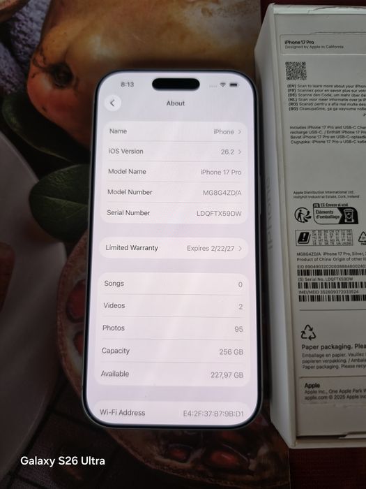iPhone 17 Pro  256GB Silver  Нов! Гаранция!