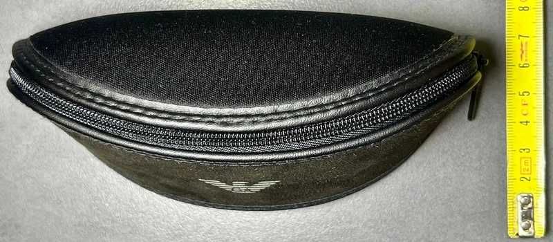 Toc ochelari Emporio Armani - Fermoar - Piele întoarsă / Textil - Negru