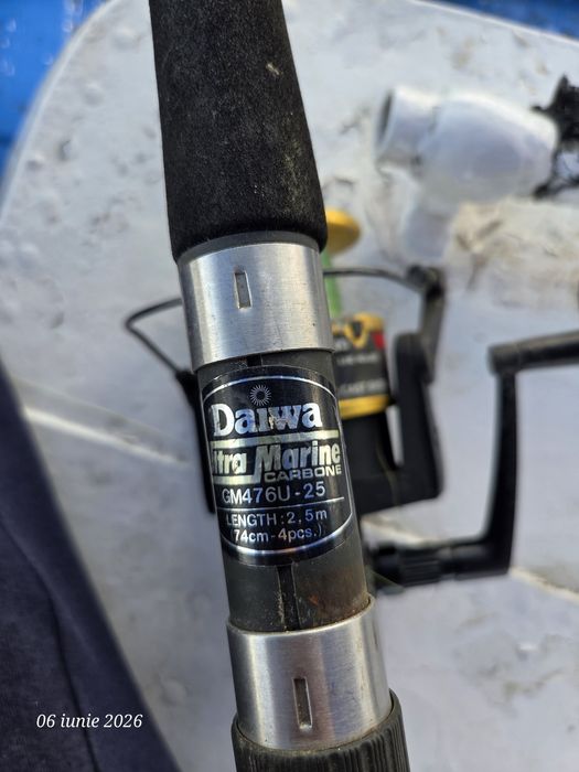 Lanseta carbon telescopica Daiwa + mulineta, ieftin