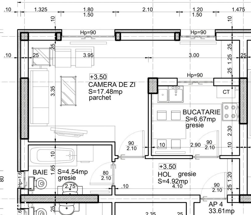 Garsonieră premium, 32 mp, Chiajna, str Sg Ilie Petre 11