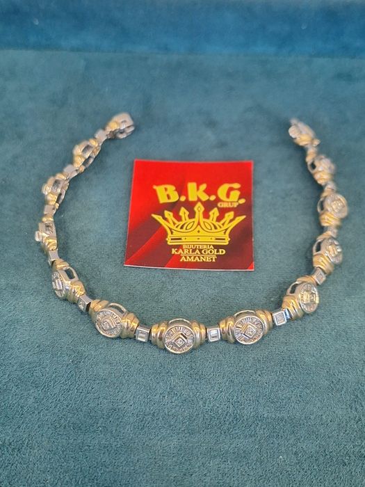 Brățară cu diamante din aur de 14K Amanet BKG