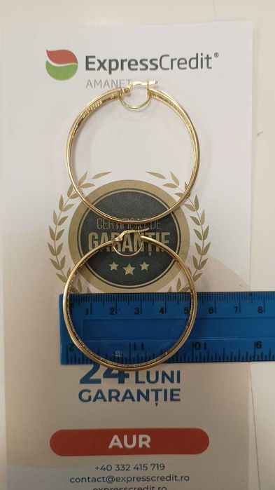 (Ag24) Cercei aur 14K 10.16gr B44674.1- Garantie 2 ani!