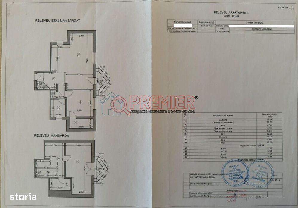 Apollo Residence - 3 camere duplex 119mp