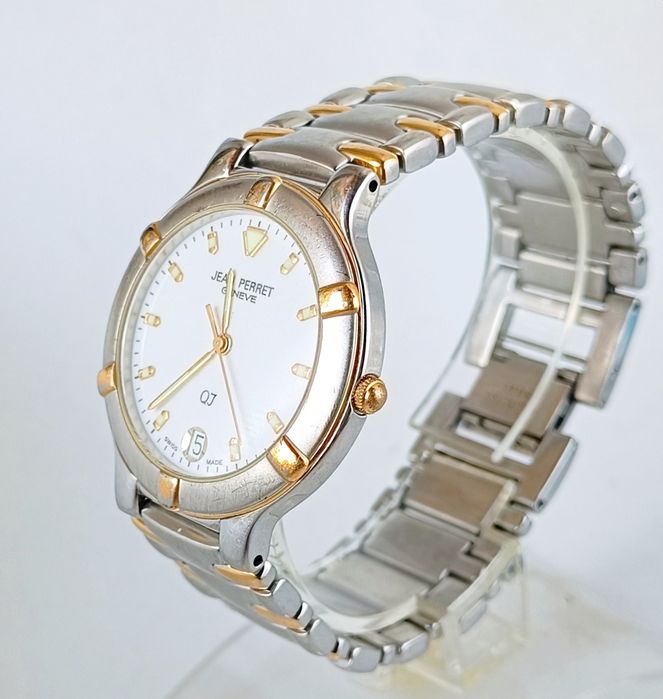 JEAN PERRET QJ GENEVE 3826 -ретро  швейцарски мъжки кварцов часовник