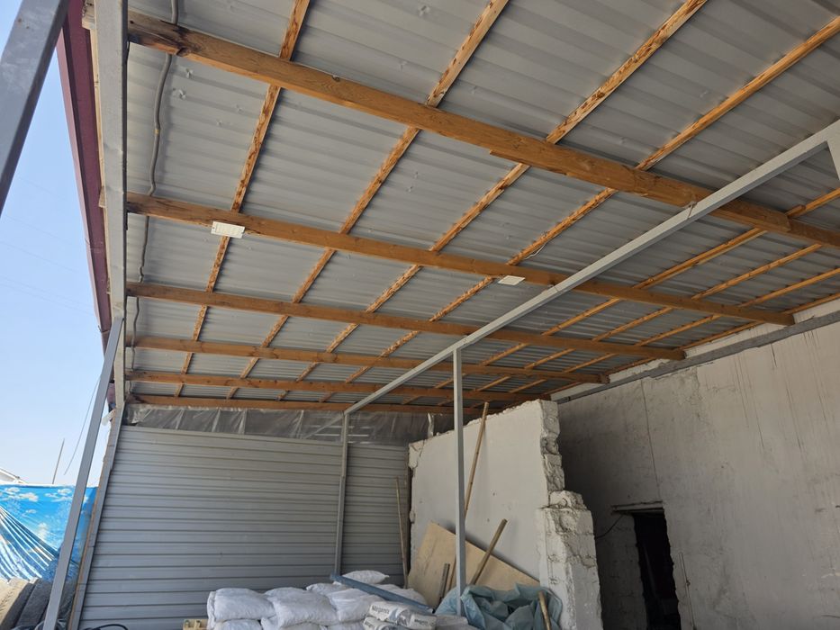 200 m² навес профиль