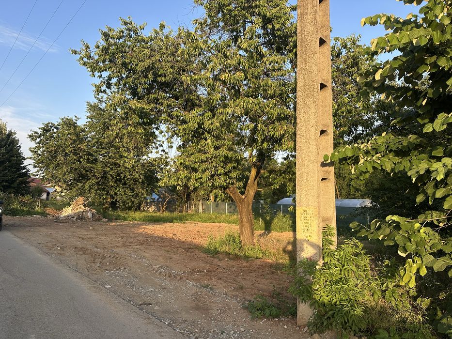 Vand teren plat urleta strada besericii. La 5km de campina Dreptunghiular 553mp pret 28€mp