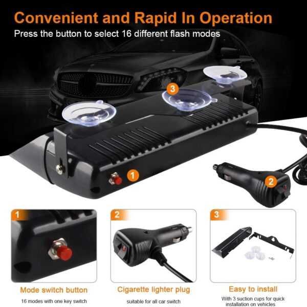 Многоцветен LED авариен фар