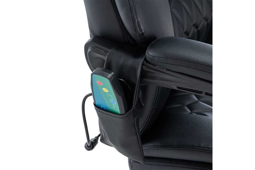 Директорски офис стол Thrive, с Масаж, Подгрев и функция Релах, Черен