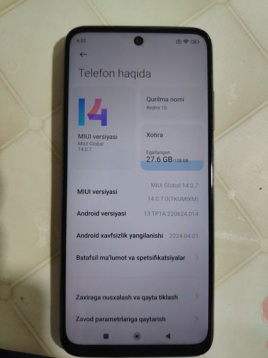 Redmi 10 sotiladi
