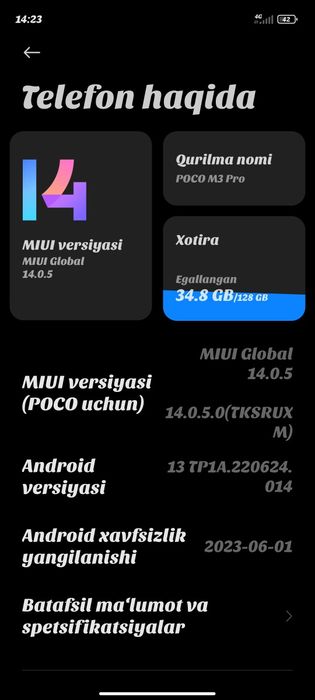 POCO M3 PRO 5G 128/6
