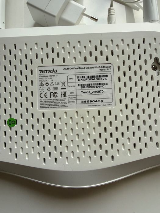 Рутер-Tenda AX1800 RX3