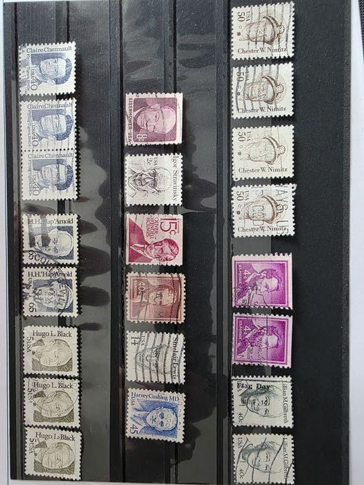 #001- Vand Mix lot 288 timbre SUA - Airmail, Elvis, steaguri, presedinti