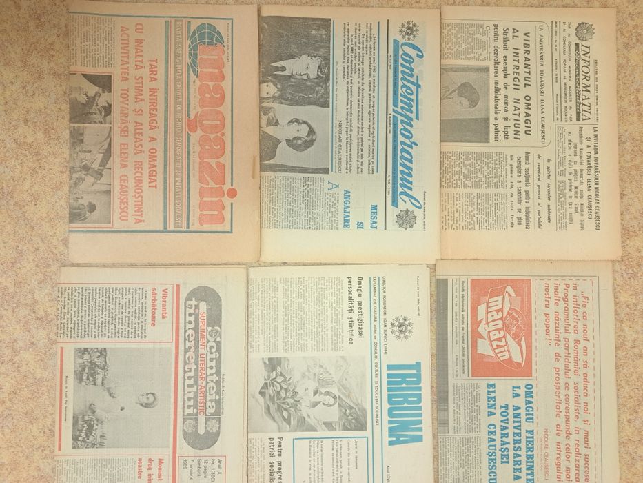 Ziare omagiale - Ceausesc, RARE, 50 lei