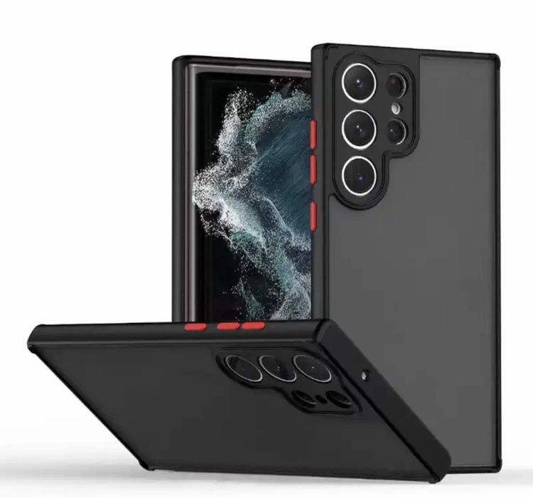 Husa Samsung S21 S22 S23 S24 Plus Ultra Hybrid Margine Silicon + Mat