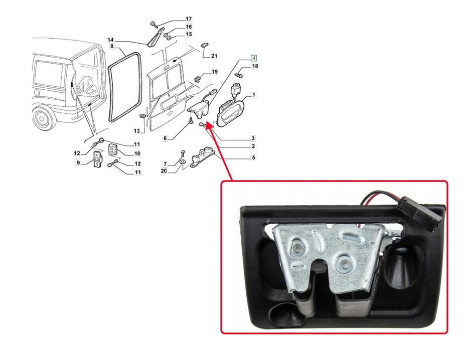 Брава за багажник за Fiat Doblo 1