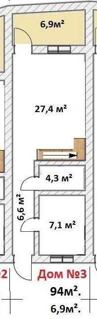 Сергели. Дома на земле.Новостройка. 3  ком. 94 кв.м. Евроремонт
