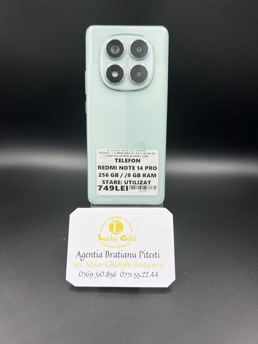 Telefon REDMI NOTE 14 PRO 256GB / 8 GB RAM cod produs 23373