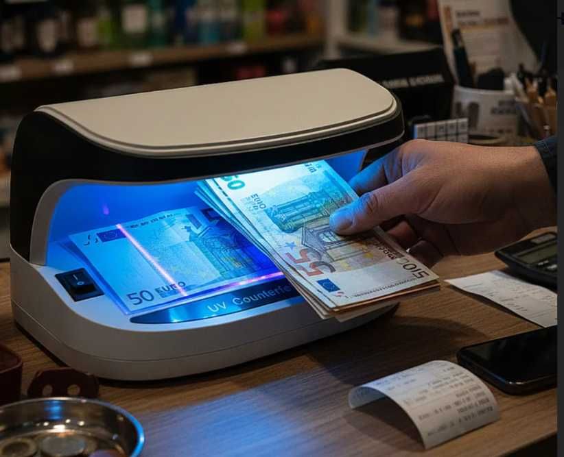 Детектор за фалшиви банкноти с UV LED светлина и акумулаторна батерия