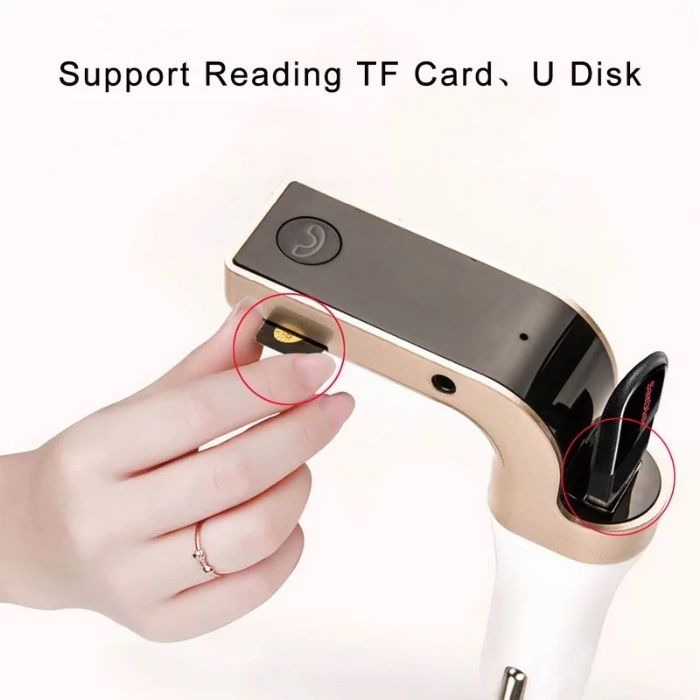 ТОП Фм радио трансмитер и зарядно за кола автомобил Bluetooth USB cd