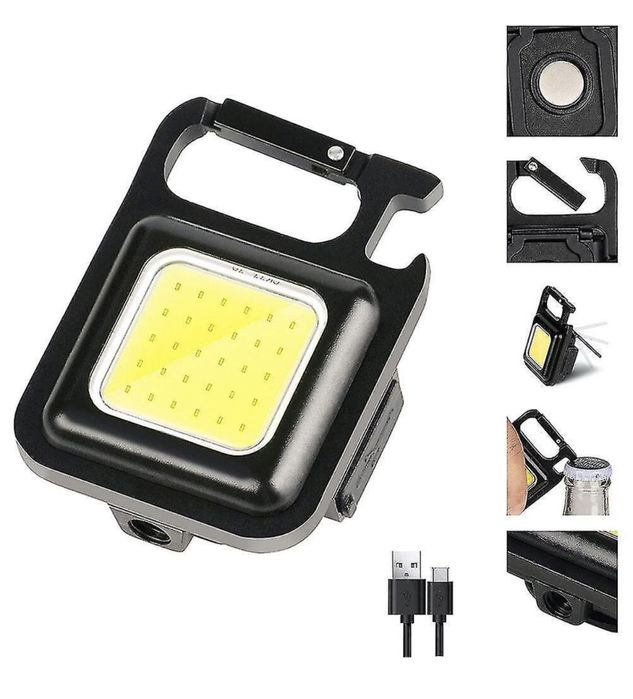 Mini lanterna puternica led tip breloc prindere magnetica