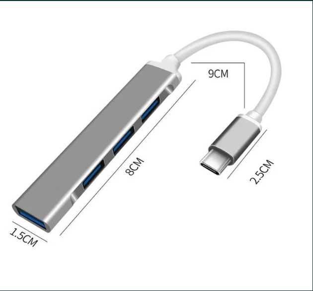 Splitter / hub usb type c / usb la 4 usb - nou