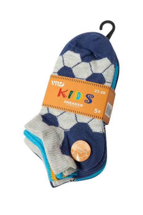 Комплект от 5 чифта комфортни и цветни памучни детски чорапи"