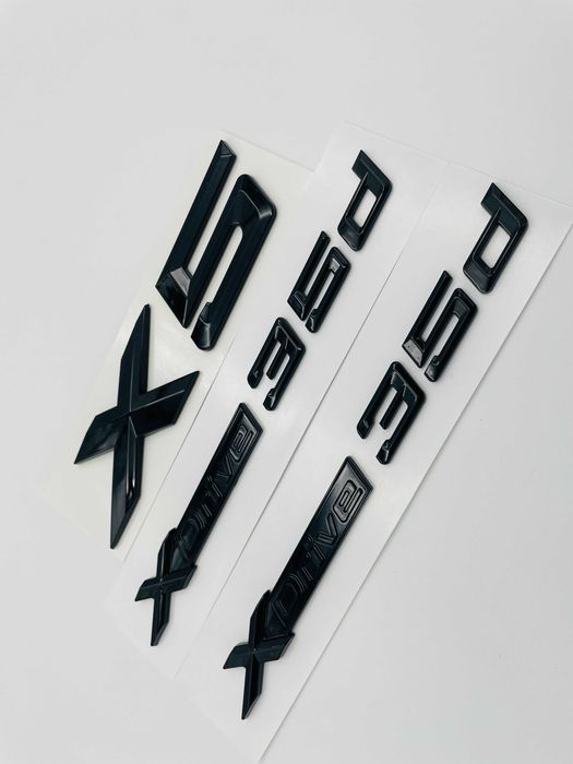 Set embleme compatibile BMW X5 x-drive 35d negru