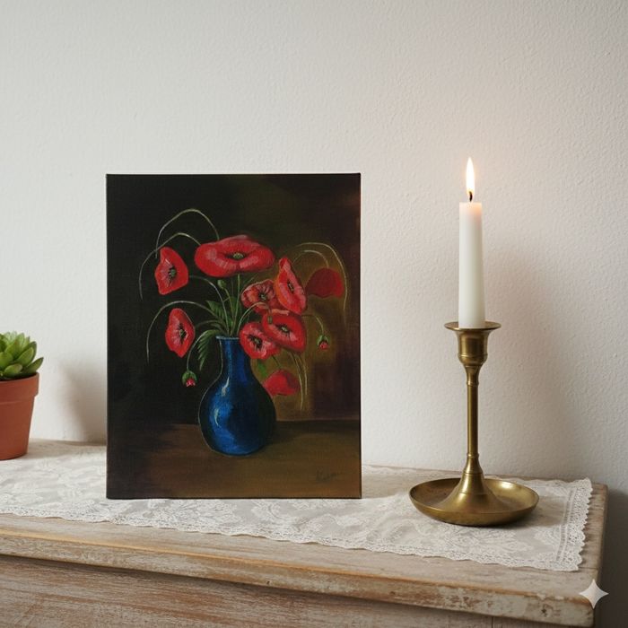 Esență de Vară" – Pictură Originală cu Maci