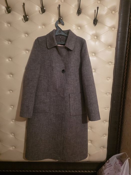 Пальто серый длинный