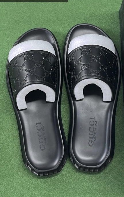 Gucci чехли – черни, GG монограм